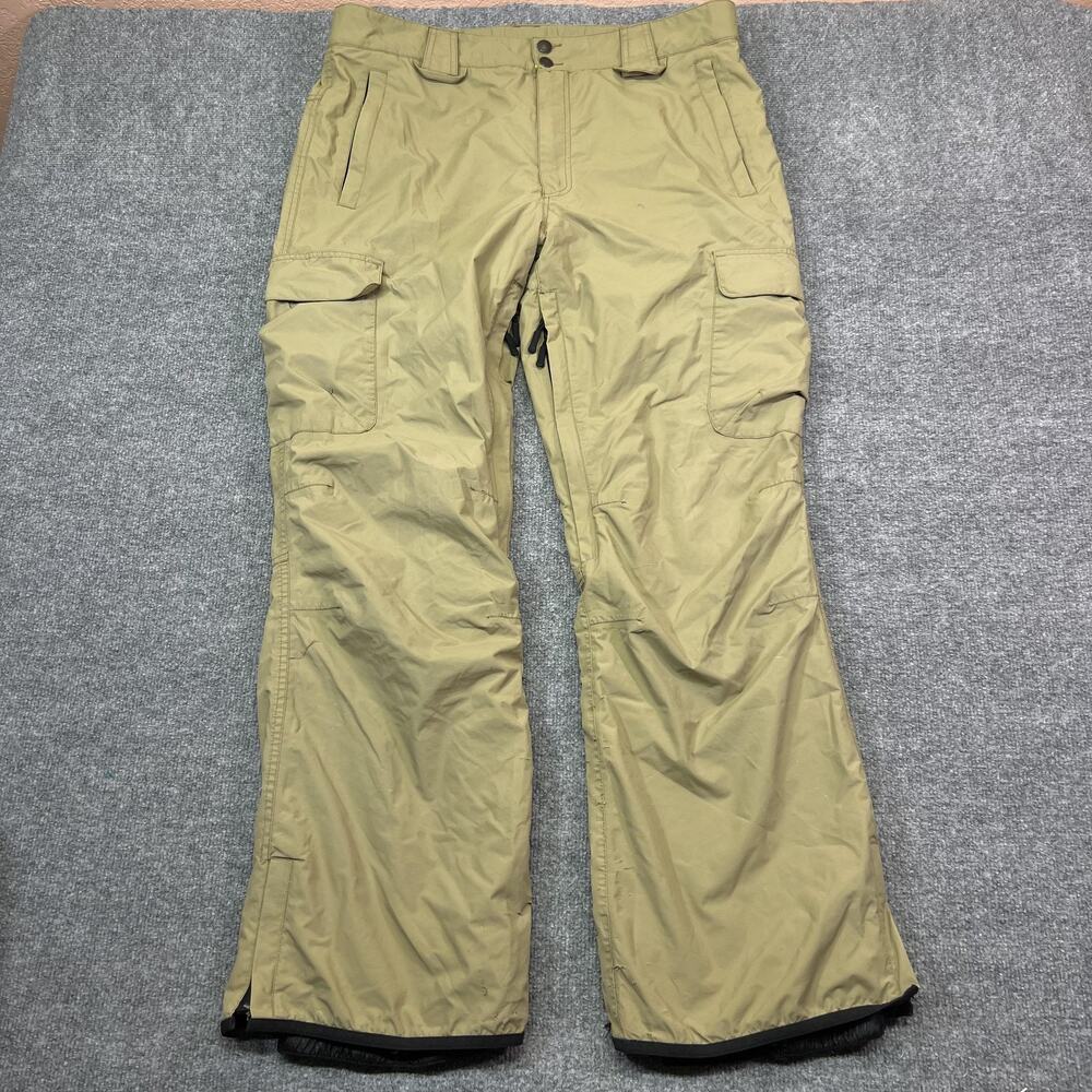 Saga Outerwear Co Snow Pants Mens Large Beige SAGA-TEX Ski Snowboard Pockets